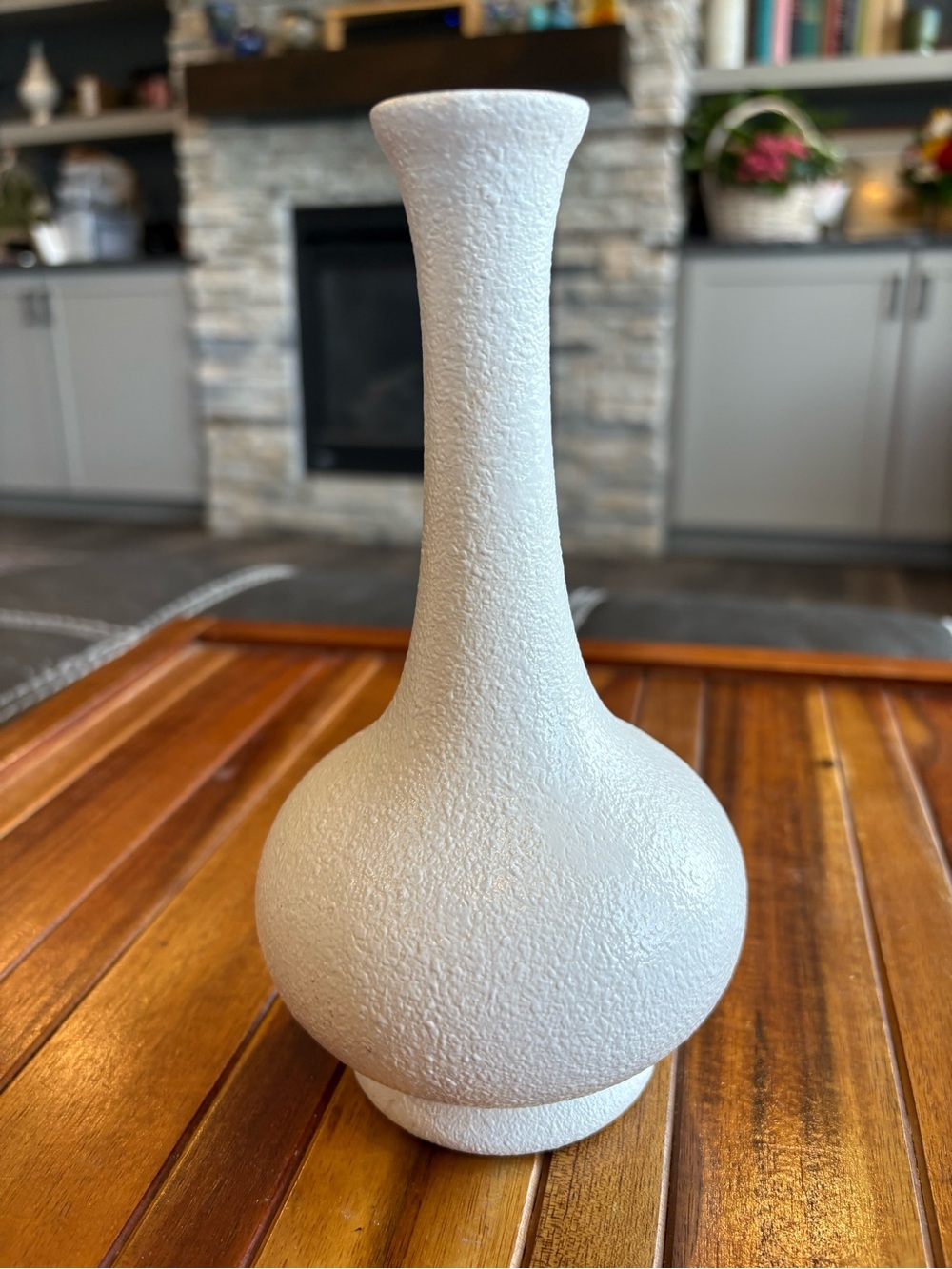 Vintage Mid Century Royal Haeger Pottery Textured Vase Green White